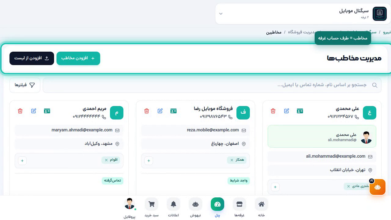 مخاطب در نیبرو چیست و چطور بسازیم؟